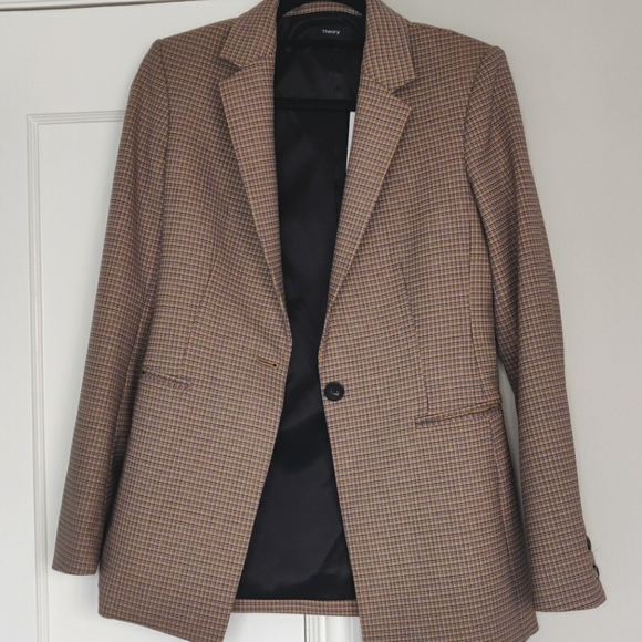 Theory Jackets & Blazers - THEORY Checked Single Button Blazer | 4
